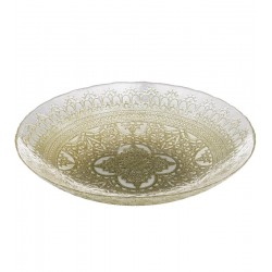 Centro de Mesa 40,5x7,5cm Decorativo de Vidro Sodo Calcico Gothic Ginger